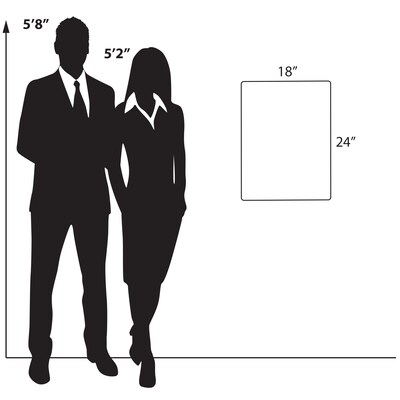 Azar Surface Mount Sneeze Guard, 24"H x 18"W, Clear Plexiglass, 2/Pack (179624)