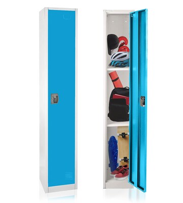 AdirOffice 72 Single Tier Blue Storage Locker, 4/Pack (629-201-BLU-4PK)