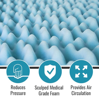 DMI Twin Extra Long Size Mattress Pad, Blue, 36" x 2" x 78" (552-7948-0050)