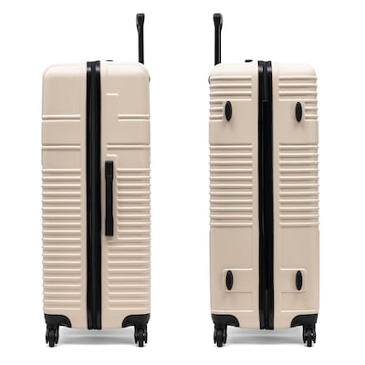InUSA Resilience 33.6" Hardside Suitcase, 4-Wheeled Spinner, TSA Checkpoint Friendly, Sand (IURES00XL-SAN)