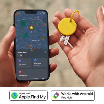 Chipolo POP Bluetooth Tracker, Assorted Colors, 4/Pack (RWS.0000009)