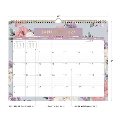 2027 Blue Sky Tula 15 x 12 Monthly Wall Calendar (144076-27)