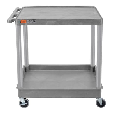 Luxor ENDURA XL 2-Shelf Utility Cart, Gray (TC21-G)