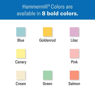 Hammermill Colors Multipurpose Paper, 24 lbs., 8.5" x 11", Canary, 500 Sheets/Ream (104307)