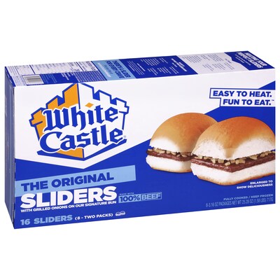 White Castle Individually Wrapped Original Hamburger Slider, 25.28 oz, 16/Pack (220-02461)