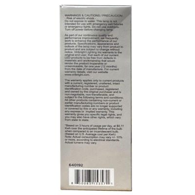 Viribright 3.2-Watt Warm White LED Decorative Bulb, 4/Box (640192-4)