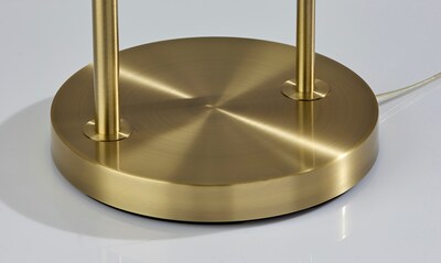 Adesso Amira 64"H Antique Brass Floor Lamp with Drum Shade (4062-21)