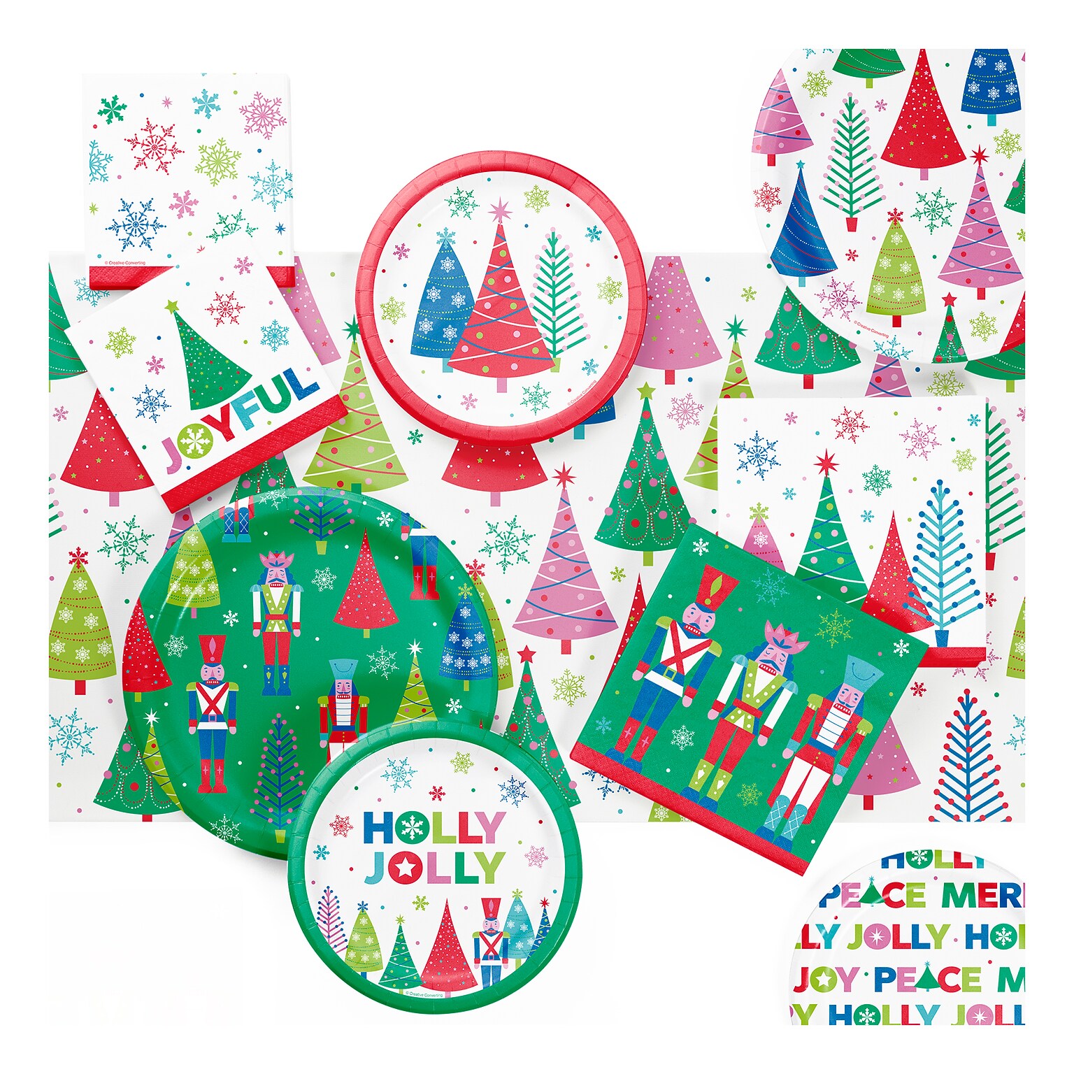 Say Hooray! Joyful and Jolly Tableware Kit, Multicolored, 49/Pack (DTC9404E2A)