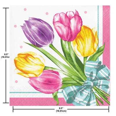 Say Hooray! Trendy Tulips Spring Disposable Tableware Set, 49/Pack (DTC9628E2A)