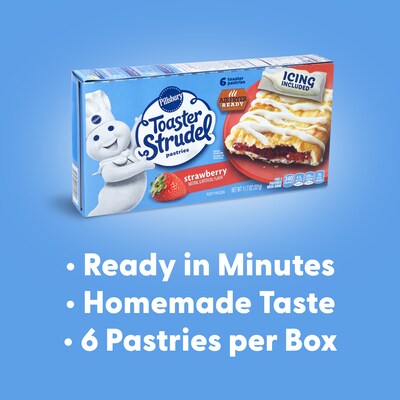 Pillsbury Toaster Strudel, Strawberry, 11.7 oz, 36/Pack (600-04142)