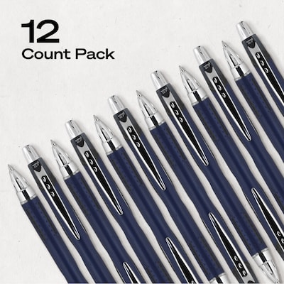 uni-ball Jetstream RT Retractable Ballpoint Pens, Fine Point, 0.7mm, Black Ink, Dozen (62152)