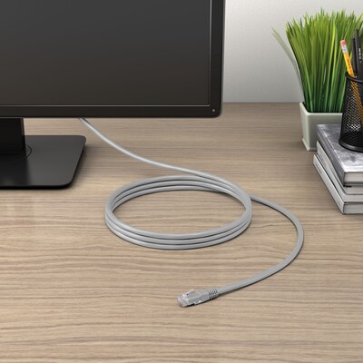 Staples TECH 50' Cat-6 Ethernet Cable, Male to Male, Gray (ST62447)