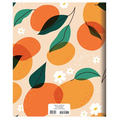 2025-2026 TF Publishing Oranges and Peaches 9" x 11" Academic Year Monthly Planner, Paperboard Cover, Multicolored (AY26-4508)