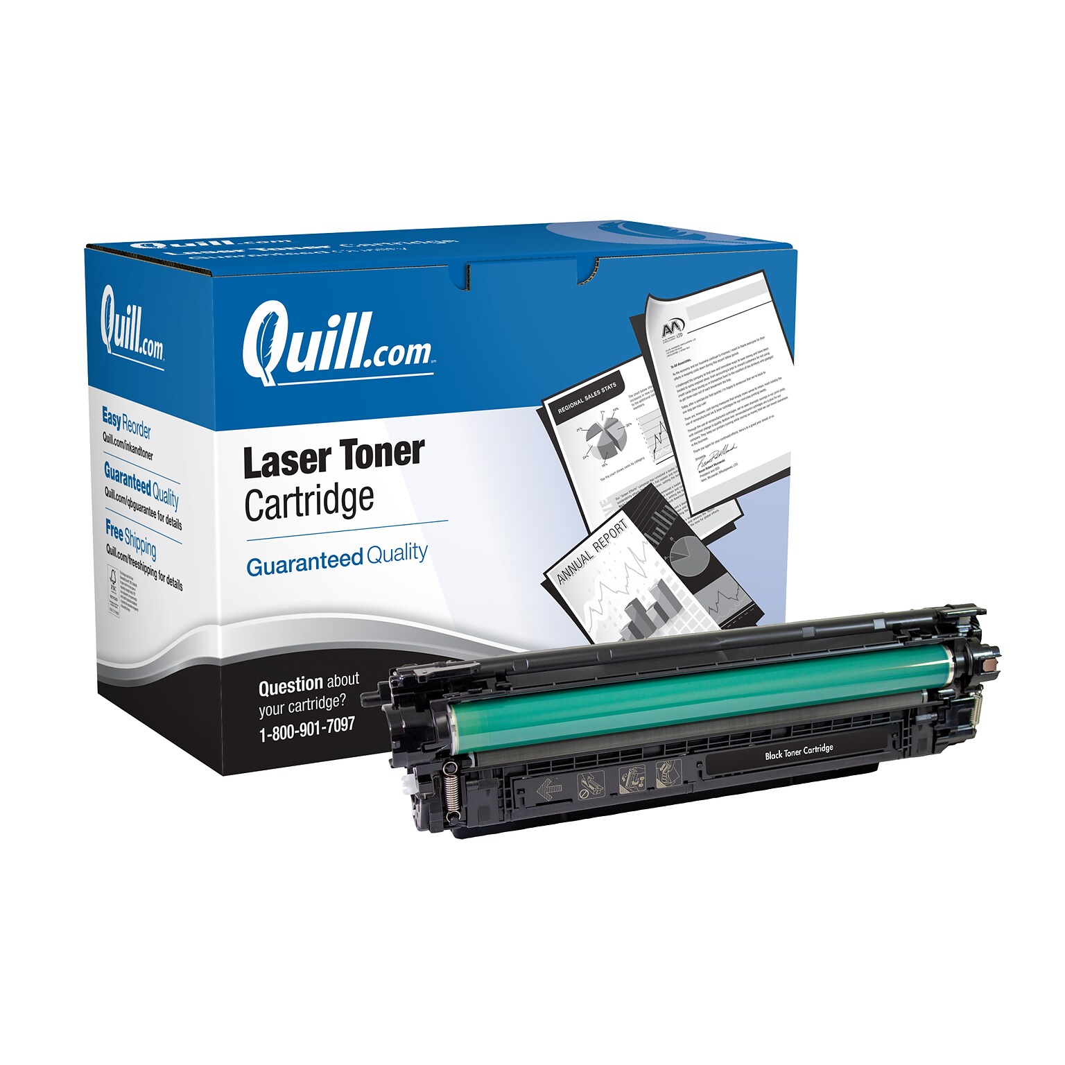 Quill Brand® Compatible Black Standard Yield Toner Cartridge Replacement for HP 655A (CF450A) (Lifetime Warranty)