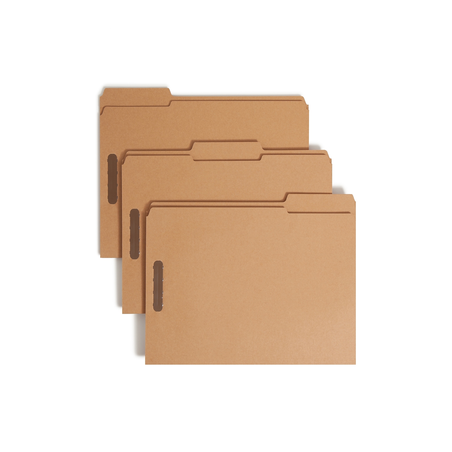 Smead Fastener File Folders, 2 Fasteners, Reinforced 1/3-Cut Tab, Letter Size, Kraft, 50/Box (14837)