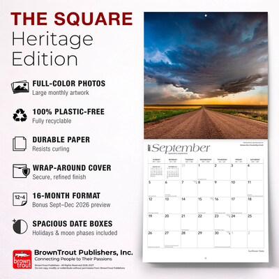 2027 BrownTrout Kansas Places 12" x 12" Monthly Wall Calendar (9798330714537)