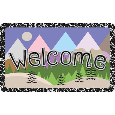 Ashley Productions The Original Fun Mat, Welcome Mat, 18 x 30, Magic Mountains Welcome (ASH91310)