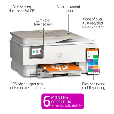 HP ENVY Inspire 7955e Wireless Color All-in-One Inkjet Printer Includes 6 months of FREE Ink with HP
