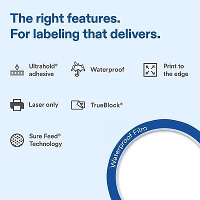 Avery Laser Sealing Labels, 5-7/8 x 4, White, 30 Labels/Pack (19479370812)