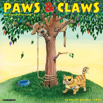 2025 Willow Creek Gary Pattersons Paws n Claws 12 x 12 Monthly Wall Calendar (44391)
