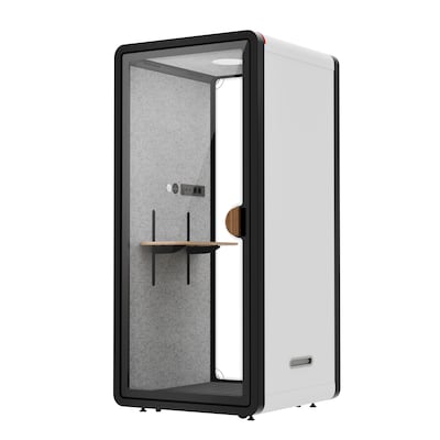 FlexiSpot NeoPod Modular Series Sound Absorbing Privacy Booth, White (P1F-3W)