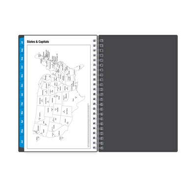 2025-2026 Blue Sky Collegiate 5" x 8" Academic Year Weekly & Monthly Planner, Plastic Cover, Gray (100139-A26)