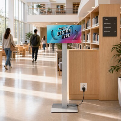 KwikBoost Standard Courtesy Freestanding Charging Station, Silver (KB99032)