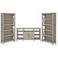 Bush Furniture Key West Console TV Stand, Screens up to 70, Washed Gray (KWS027WG)