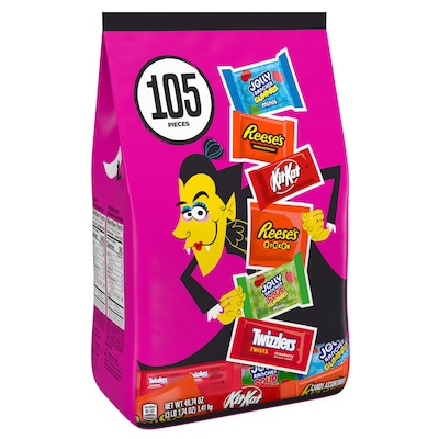 Hershey Assorted Chocolate & Gummy Candy Variety Bag, 49.74 oz., 105 Pieces (34000-94699)