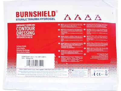 Burnshield Sterile Trauma Hydrogel Contour Burn Dressing, 40 x 40 (881006)