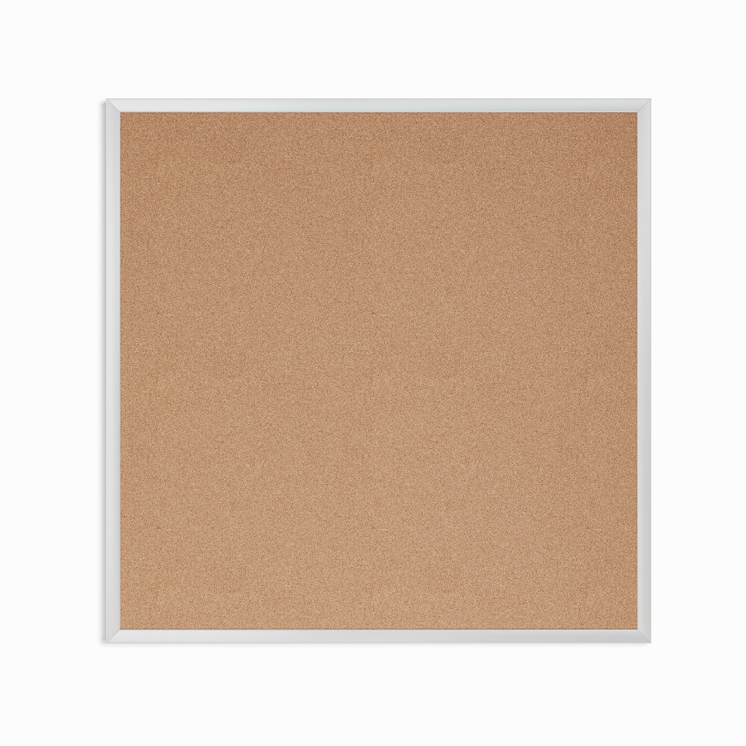 U Brands Cork Bulletin Board, Silver Frame, 3 x 3 (2877U00-01)