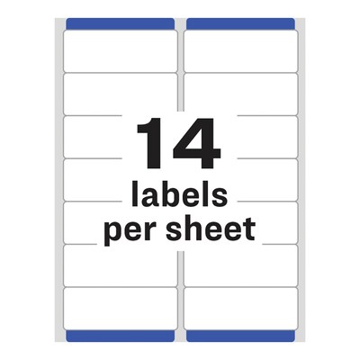 Avery Easy Peel Laser Address Labels, 1-1/3" x 4", Clear, 700 Labels/Box (5662)
