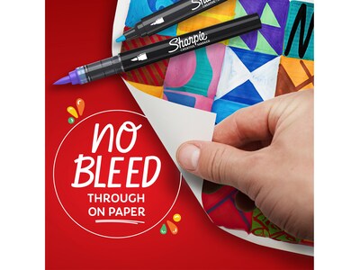 Sharpie Water-Based Creative Markers, Brush Point, Assorted Colors, 12/Pack (2196907)