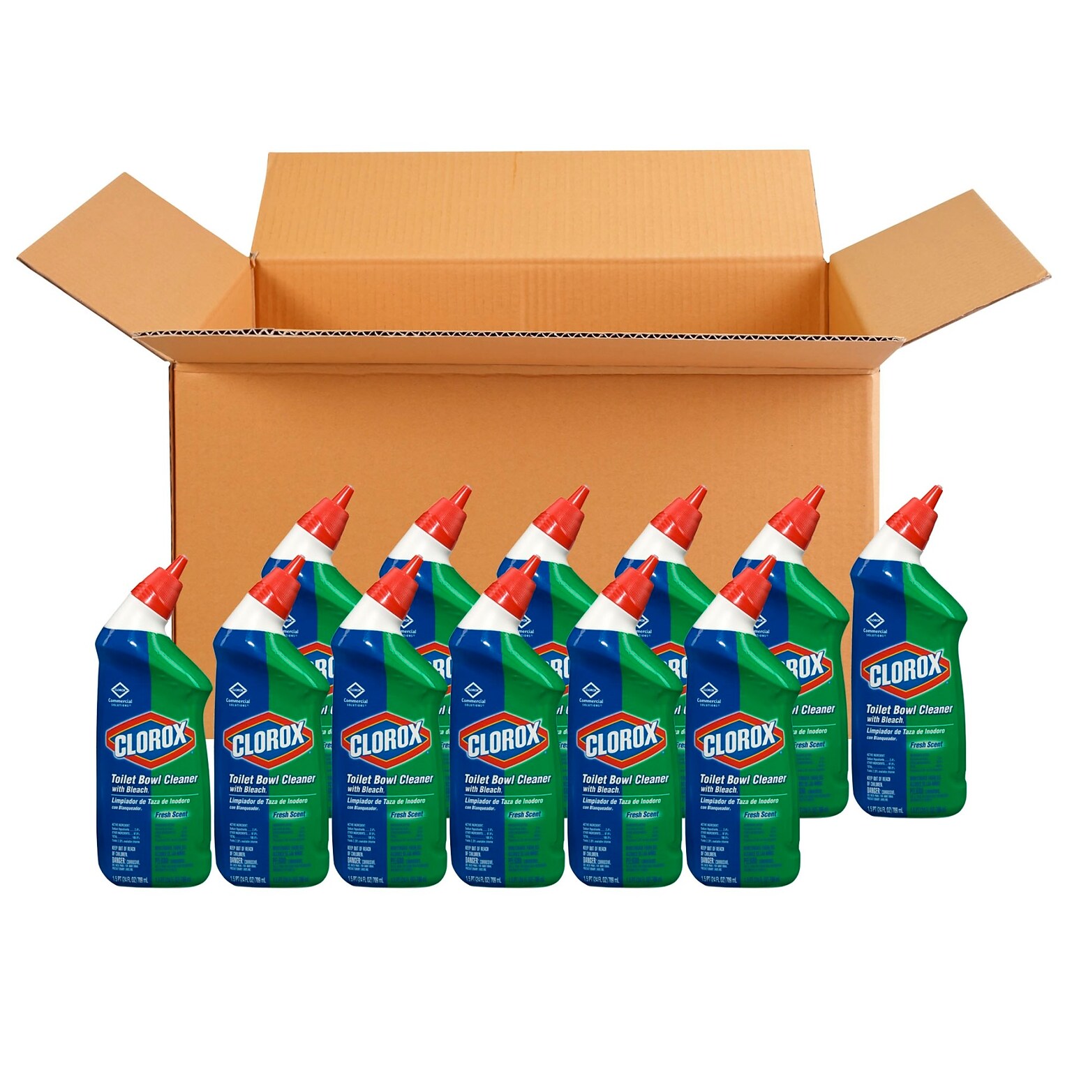 Clorox Commercial Solutions Clorox Manual Toilet Bowl Cleaner with Bleach, Fresh Scent, 24 oz. (00031CT)