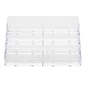 Deflecto 8-Compartment Business Card Desktop Holder, 400-Card Capacity, Clear (70801)