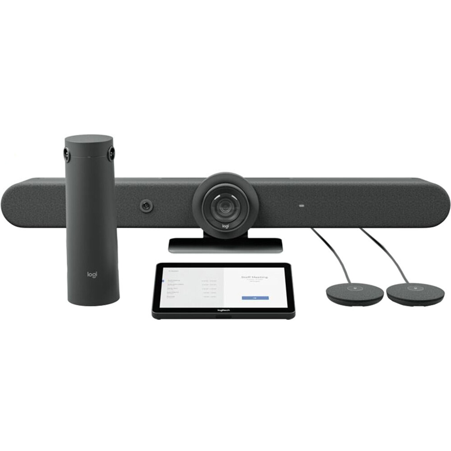 Logitech Meeting Room Solutions 4K Video Conferencing System Bundle, Tabletop Mount, Graphite (991-000535)