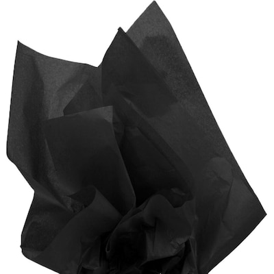 JAM Paper 20" x 26" Tissue Paper, Black, 20 Sheets/Pack (1152348A)