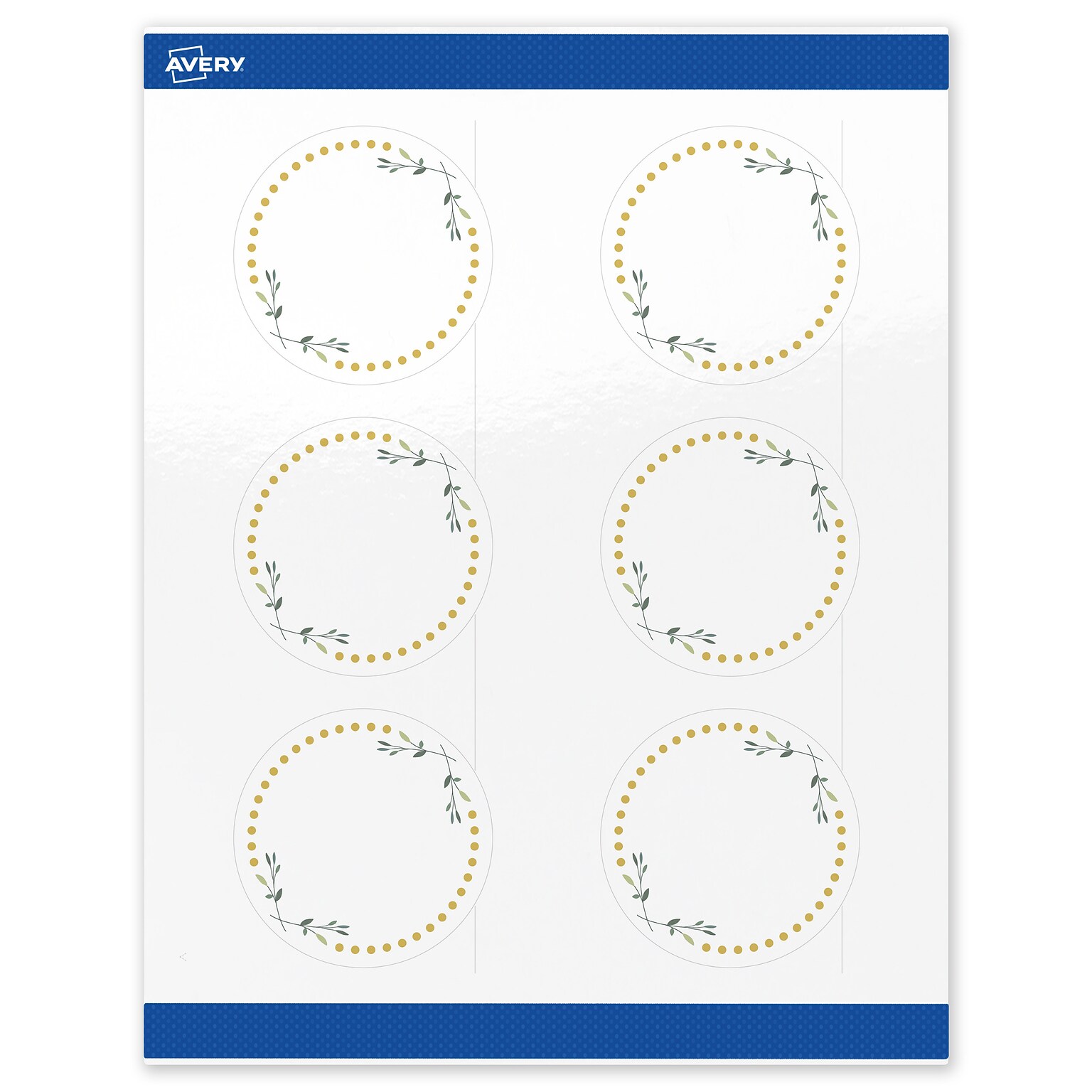 Avery Laser/Inkjet Circle Multipurpose Labels, 3 Dia., White, 60/Pack (S00-DN4)