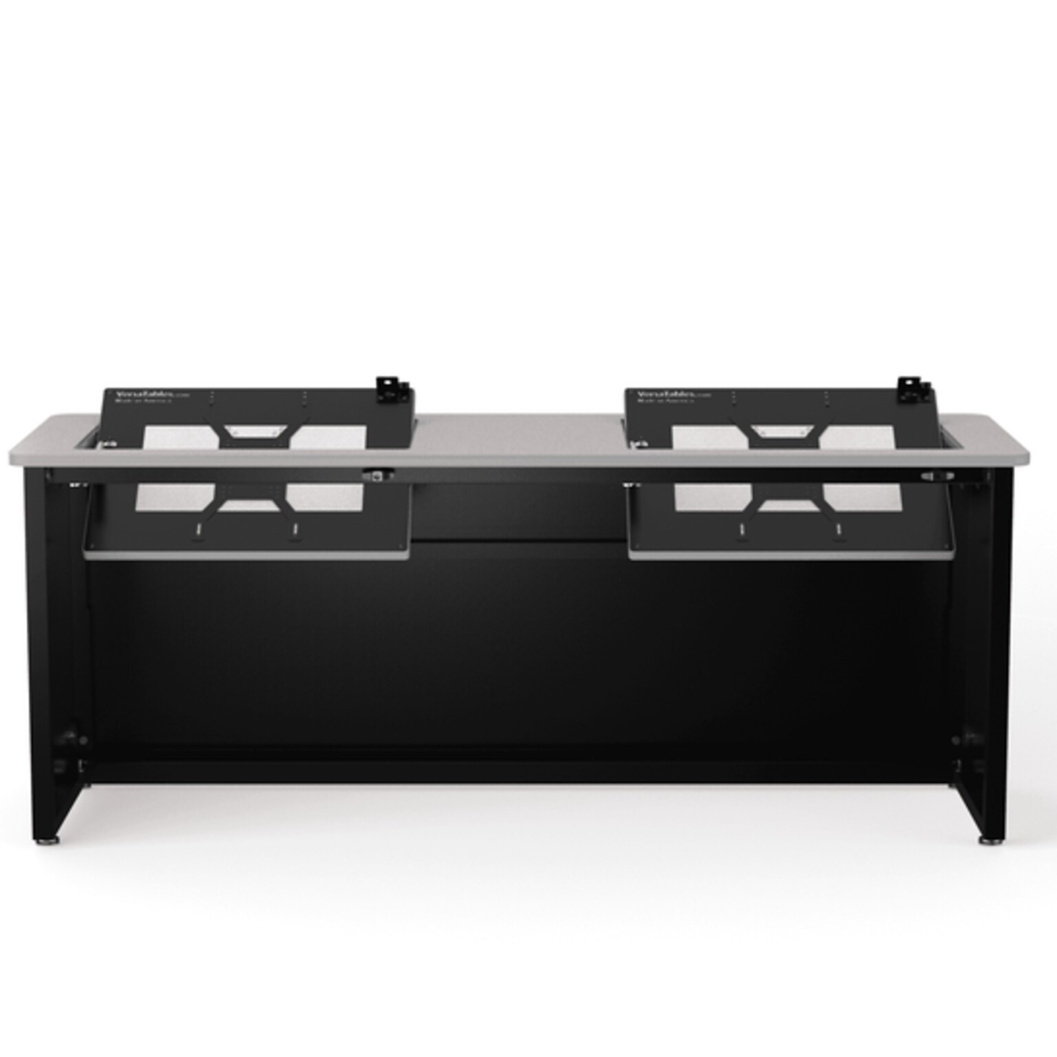 VersaDesk Enclosed Revolution 72W Computer Desk, Grey/Black (RSD7224-BG)