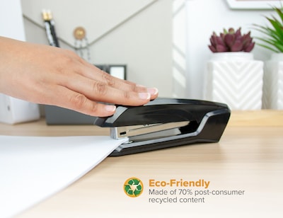 Bostitch Ascend  with 70% Post Consumer Recycled Content Desktop Stapler, 20-Sheet Capacity, Staples Included, Black (B210BLK)