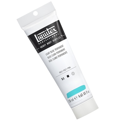 Liquitex Professional Heavy Body Acrylic Paint Tube, Light Blue Permanent, 138 mL (LIQ1047770)