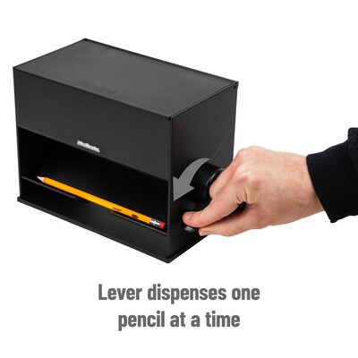 Mind Reader Plastic Straw Dispenser, Black (STRAWPUSH-BLK)