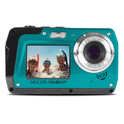 Minolta 48-Megapixel Digital Waterproof Camera, Blue (MN40WPBL)