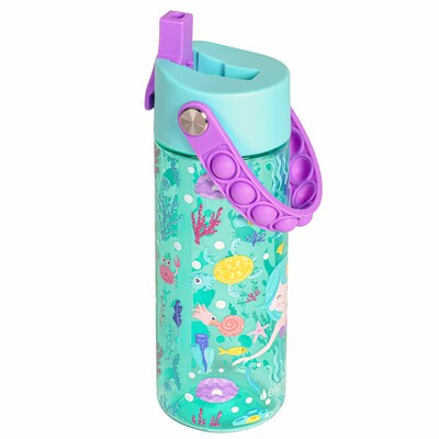 Elemental Splash Pop Plastic Water Bottle, 18 oz., Mermaid (EMLETR18MM15P)