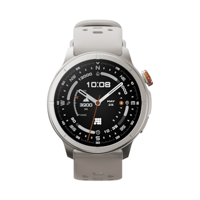 Cubitt AURA Pro 2 Smart Watch, GPS, 37.59mm, Light Gray, Silicone Band (CT-AURAP2-8)