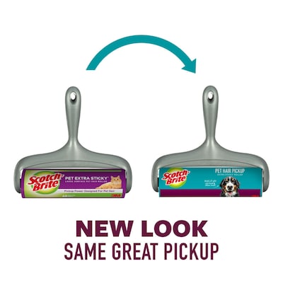 Scotch-Brite Pet Hair Pickup Large Surface Roller, 60 Sheets/Roll (839LSR-60-4)