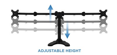 Mount-lt! Adjustable Monitor Mount, Up to 24", Black (MI-789)