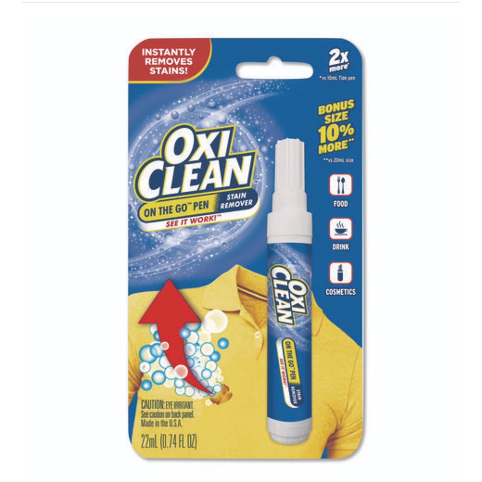 OxiClean On-the-Go Laundry Stain Remover Pen, Unscented, 22 mL (CDC8057523564EA)