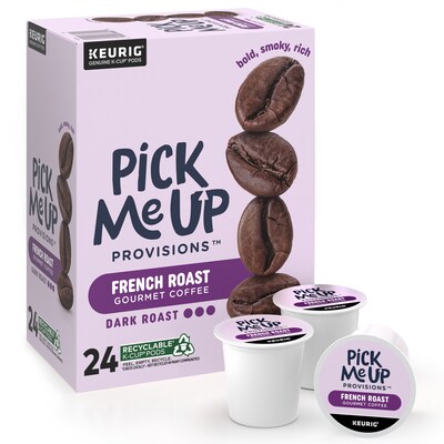 Pick Me Up Provisions™ French Roast Coffee Keurig® K-Cup® Pods, Dark Roast, 24/Box (52966)