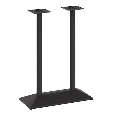 Flash Furniture Palis 30.5H Double Column Table Base, Steel/Cast Iron, Black (XUDGTB002OUTBLK)